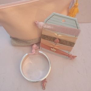 Flat Hair Ties,Hair Tie Holder Bracelet & Bag